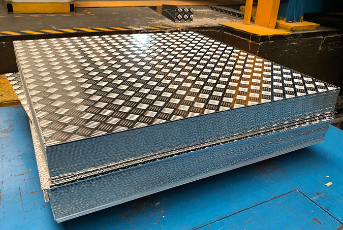 placa de rodadura de aluminio 5052 de 5 barras