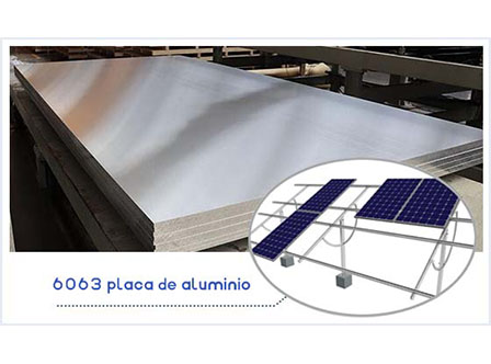 6063 placa de aluminio para soporte de panel solar